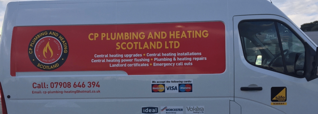 Main header - "CP-Plumbing & Heating Scotland Ltd"