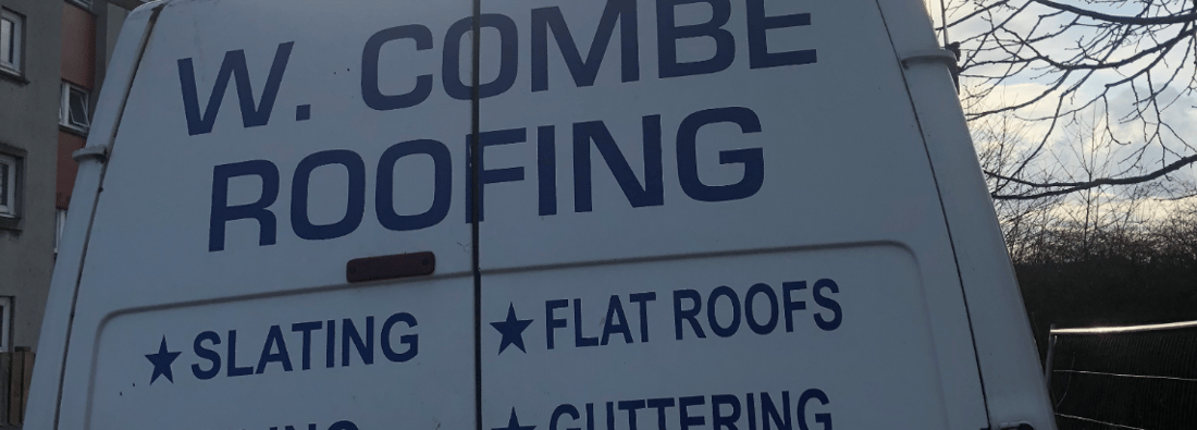 Main header - "Wayne Combe Roofing"
