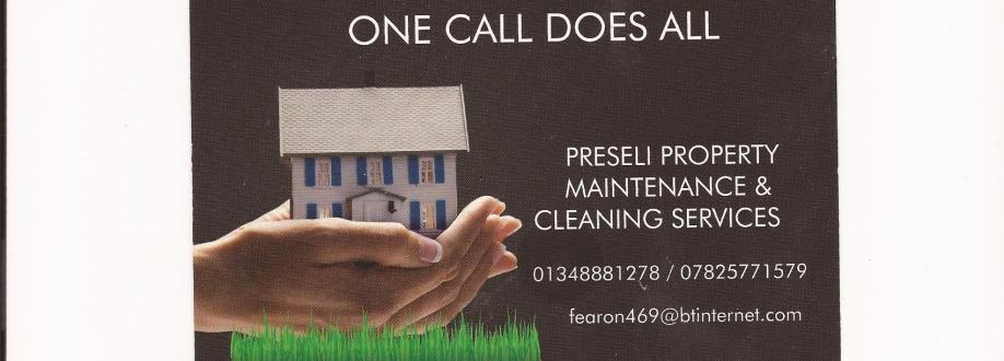 Main header - "Preseli Property&Cleaning Services"