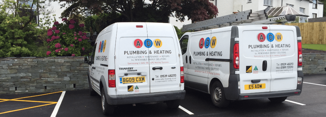 Main header - "ADW Plumbing and Heating LTD"