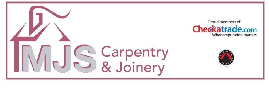 Main header - "MJS Carpentry and Building ltd"