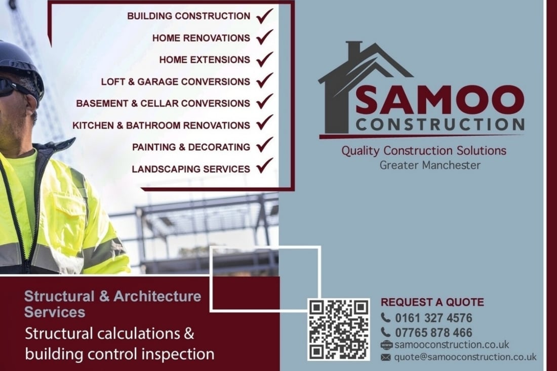 Main header - "Samoo Construction LTD"