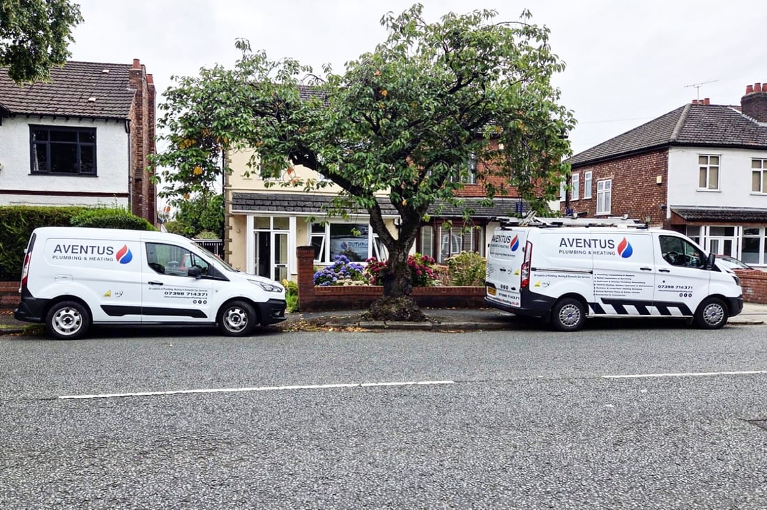 Main header - "Aventus Plumbing & Heating"
