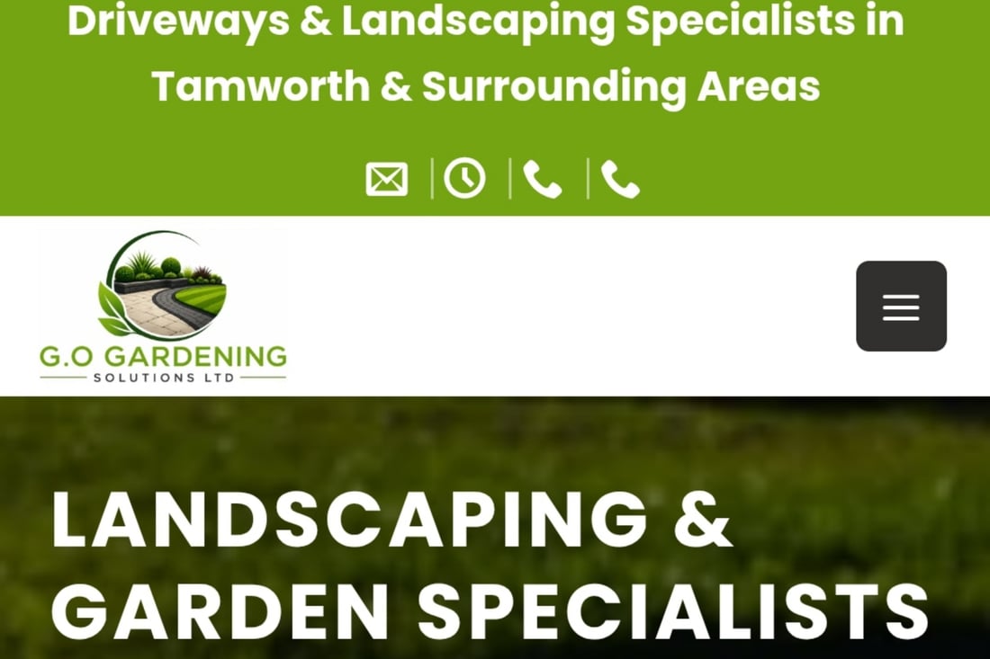 Main header - "GO Garden Solutions"