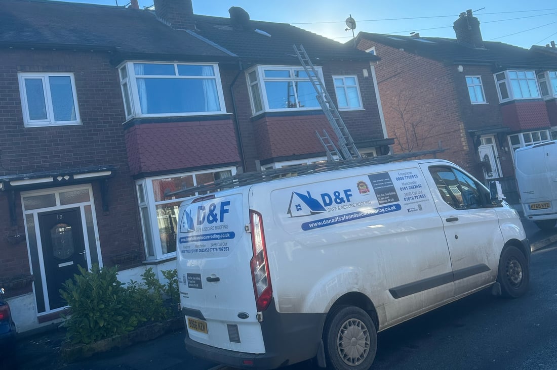 Main header - "D&F Safe & Secure Roofing"