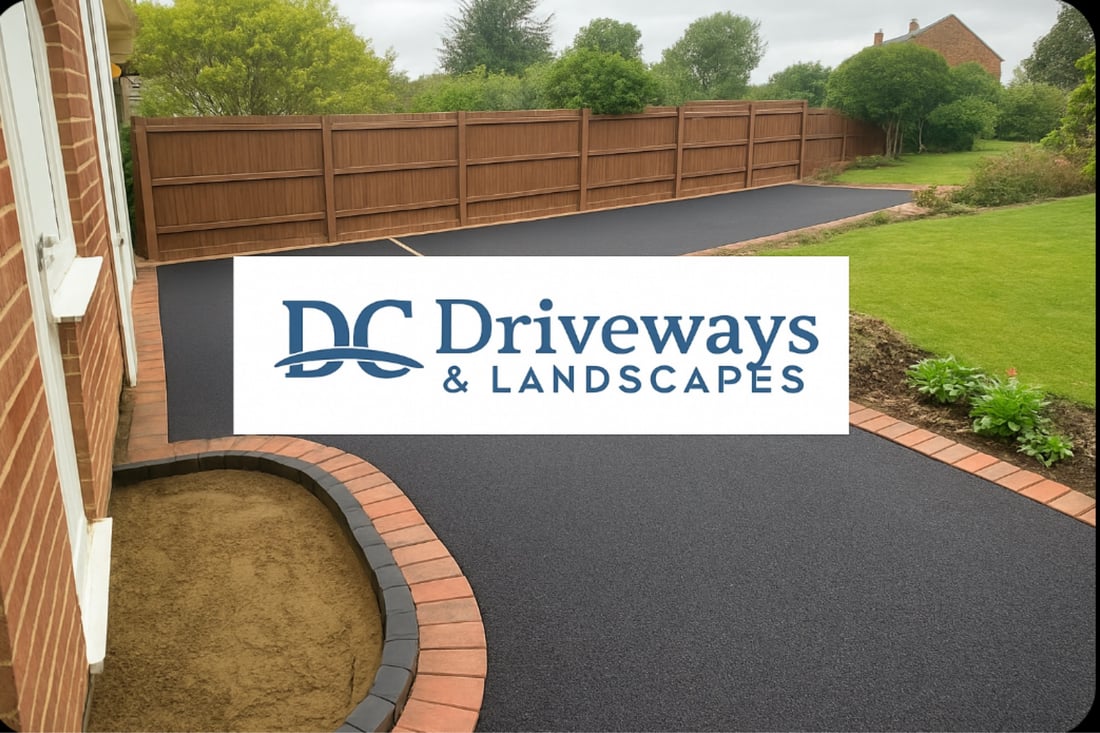 Main header - "DC Driveways & Landscapes "