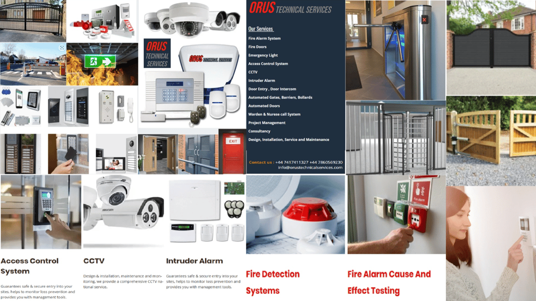 Main header - "Orus Technical Services"