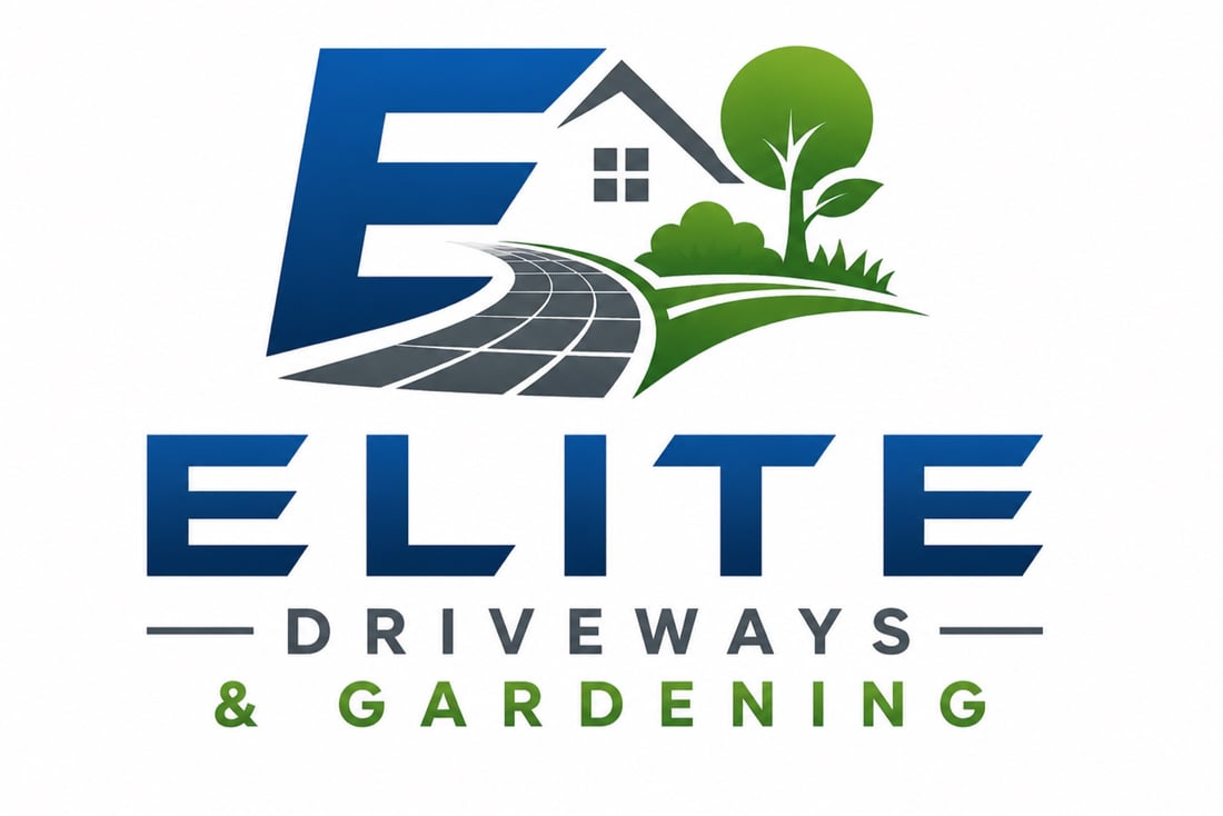 Main header - "Elite Driveways & Gardening "
