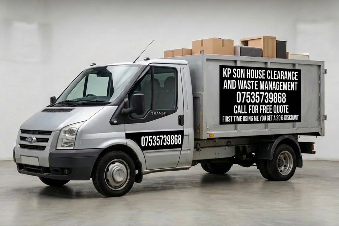 Main header - "KP & Son House Clearance"