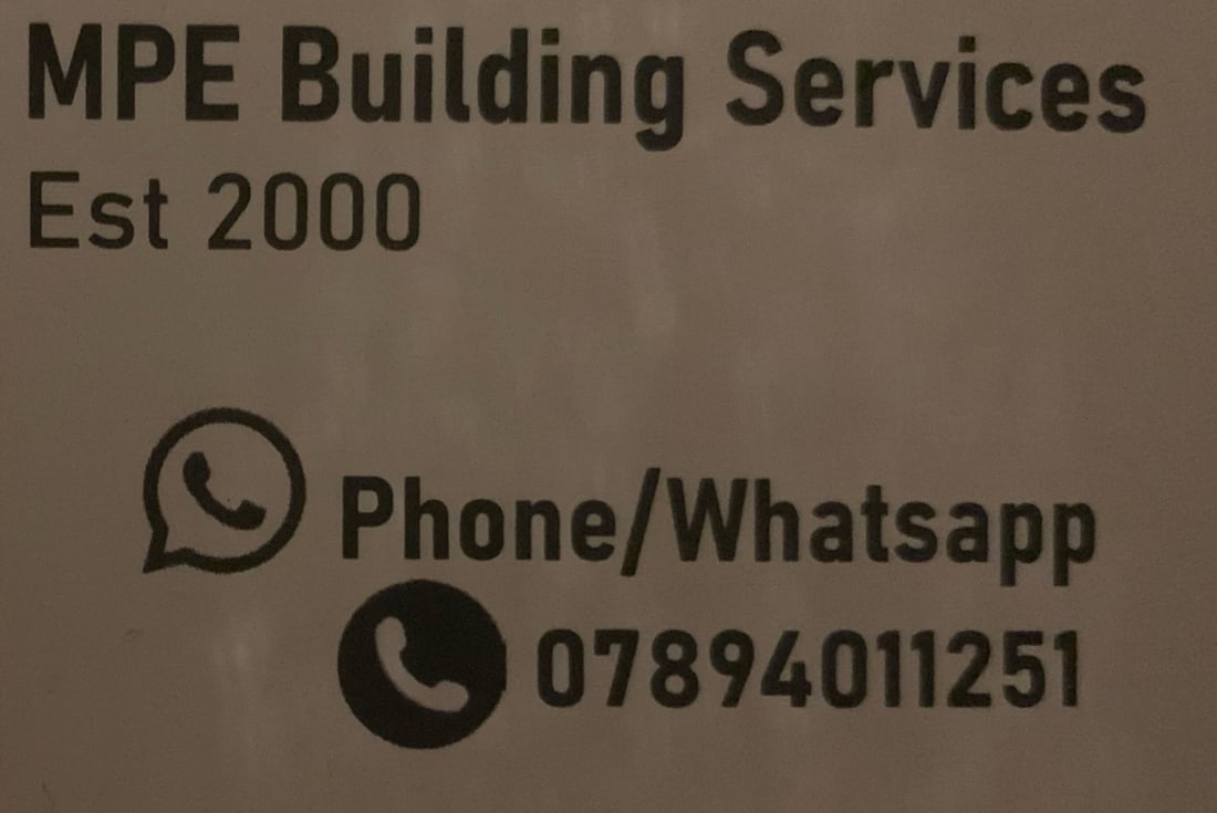 Main header - "MPE Buliding Services"