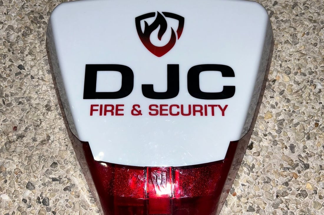 Main header - "DJC FIRE & SECURITY LTD"