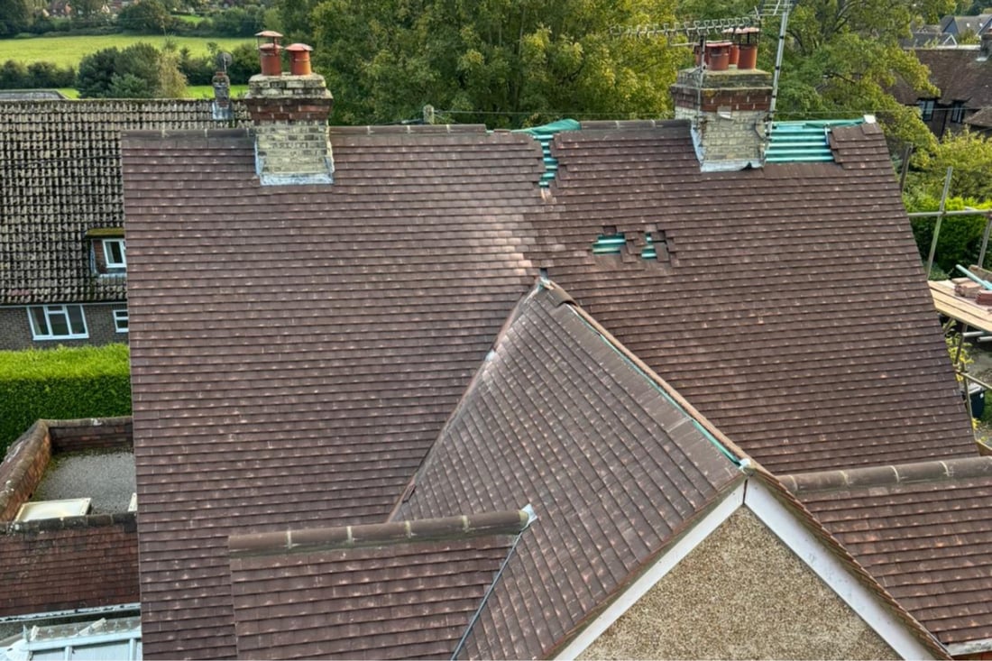 Main header - "Leo's Roofing & Guttering"