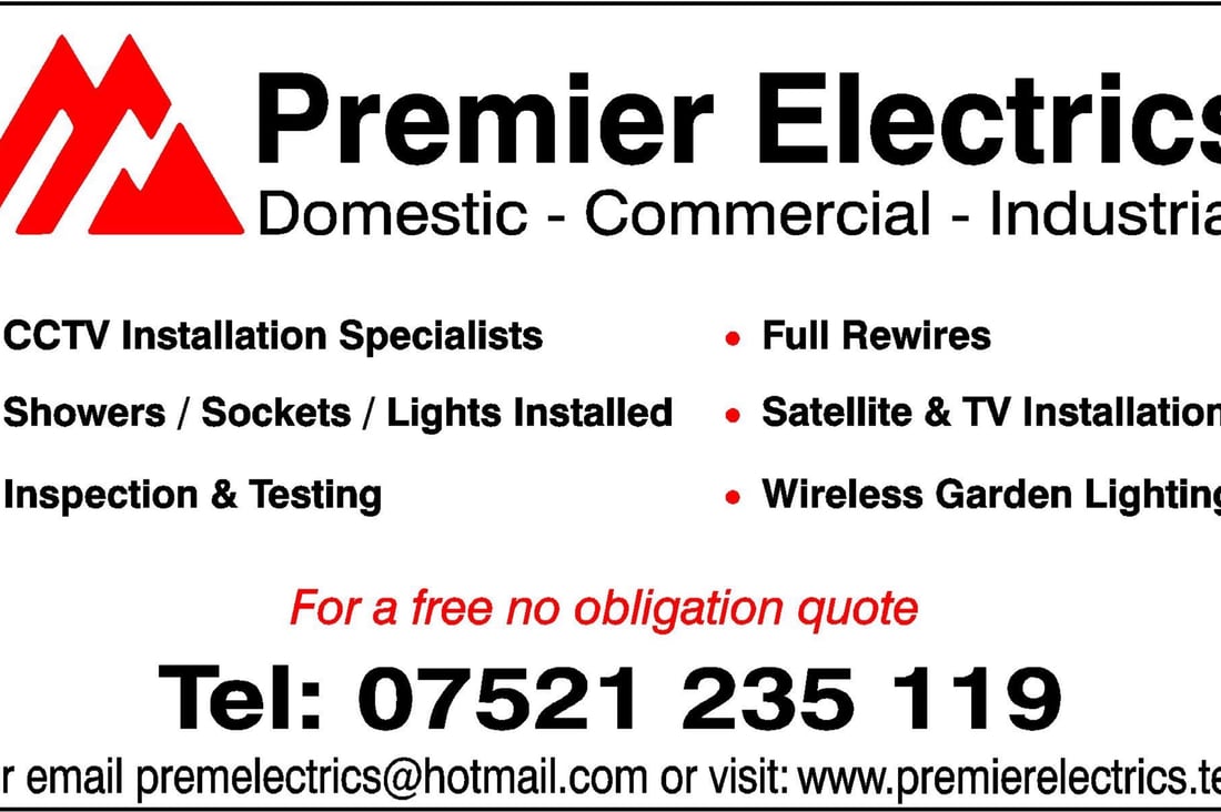 Main header - "Premier electrics"