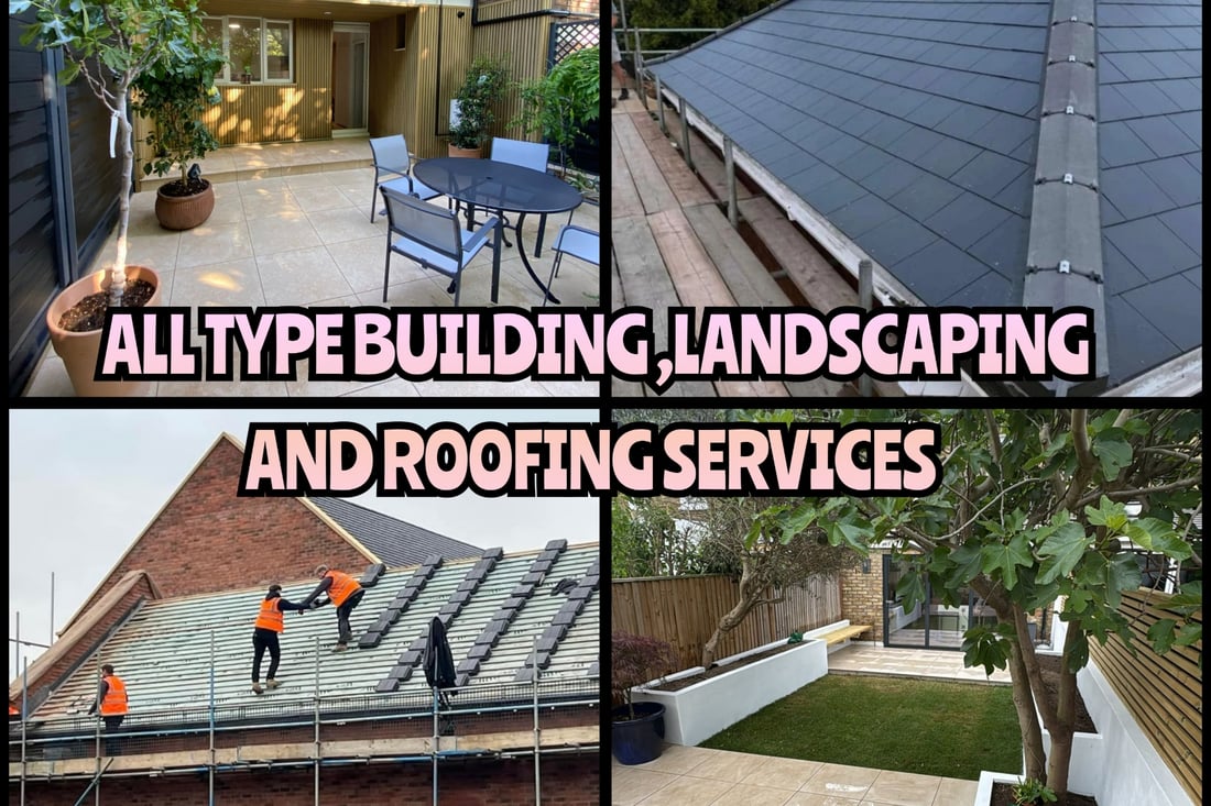 Main header - "Andrey's Roofing and Building Services"