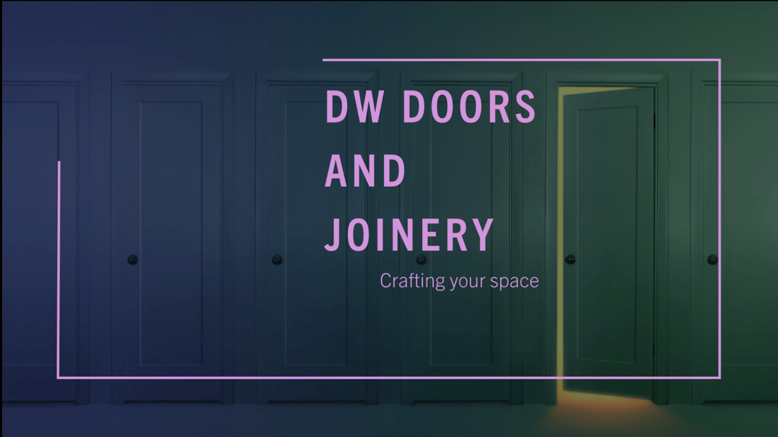Main header - "DW Service Doors and Joinery"