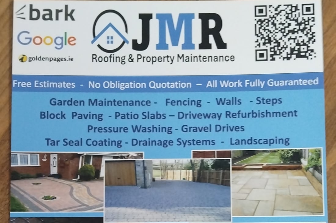 Main header - "JMR Property Maintenance"