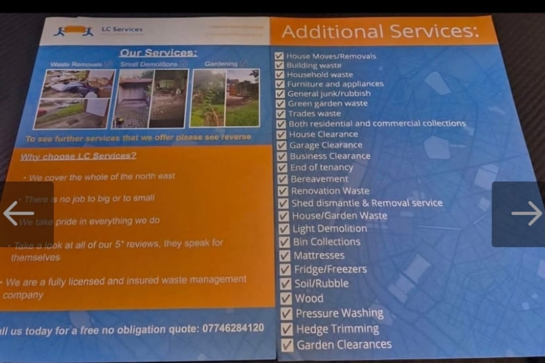 Main header - "LC SERVICES NE LIMITED"