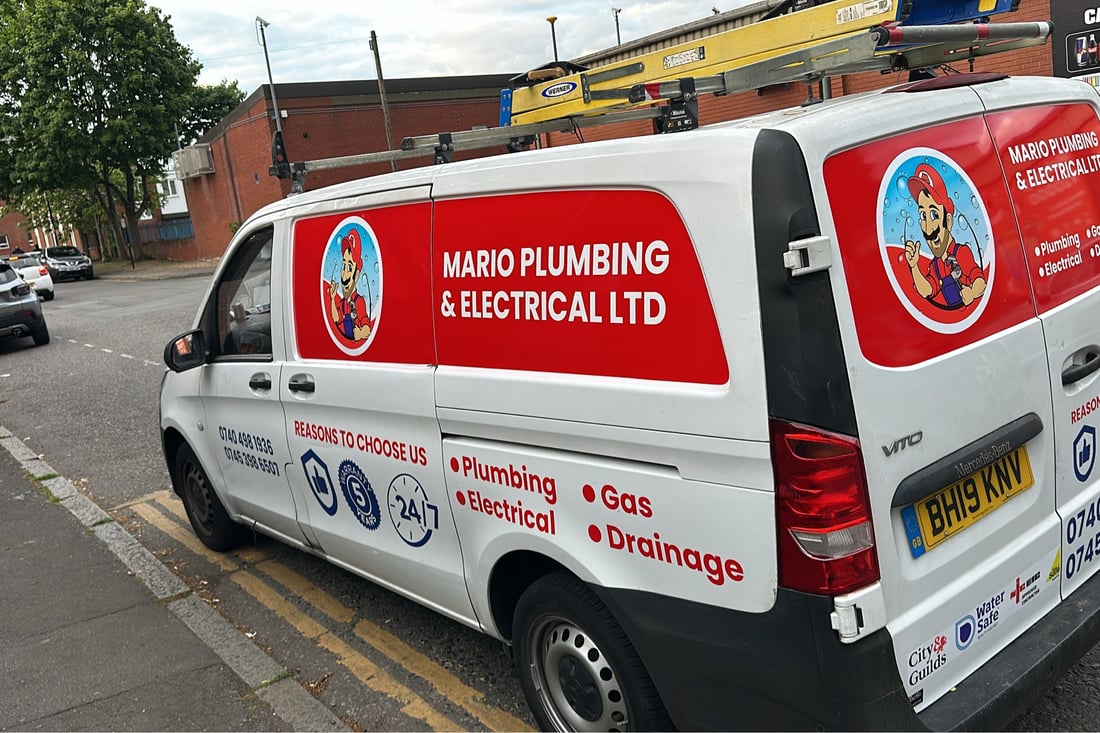 Main header - "Mario Plumbing & Electrical LTD"