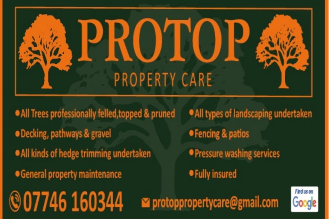 Main header - "Protop Property Care"