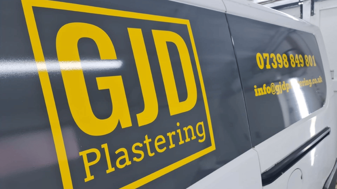 Main header - "GJD PLASTERING LTD"