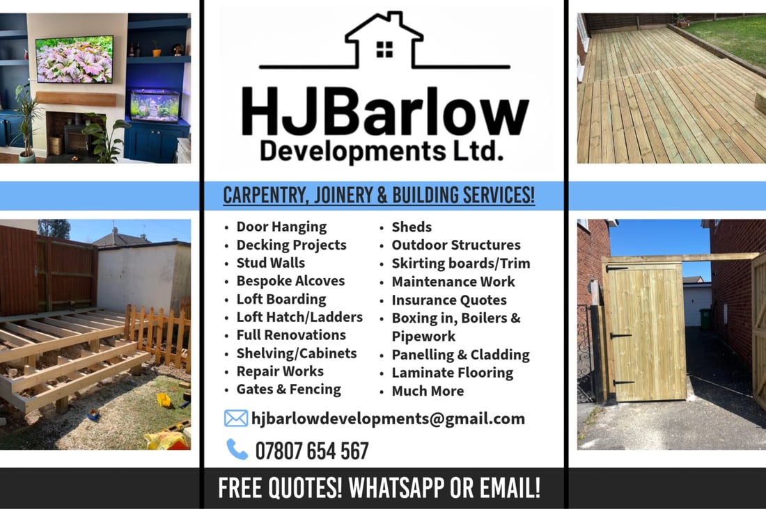Main header - "HJ Barlow Developments LTD"