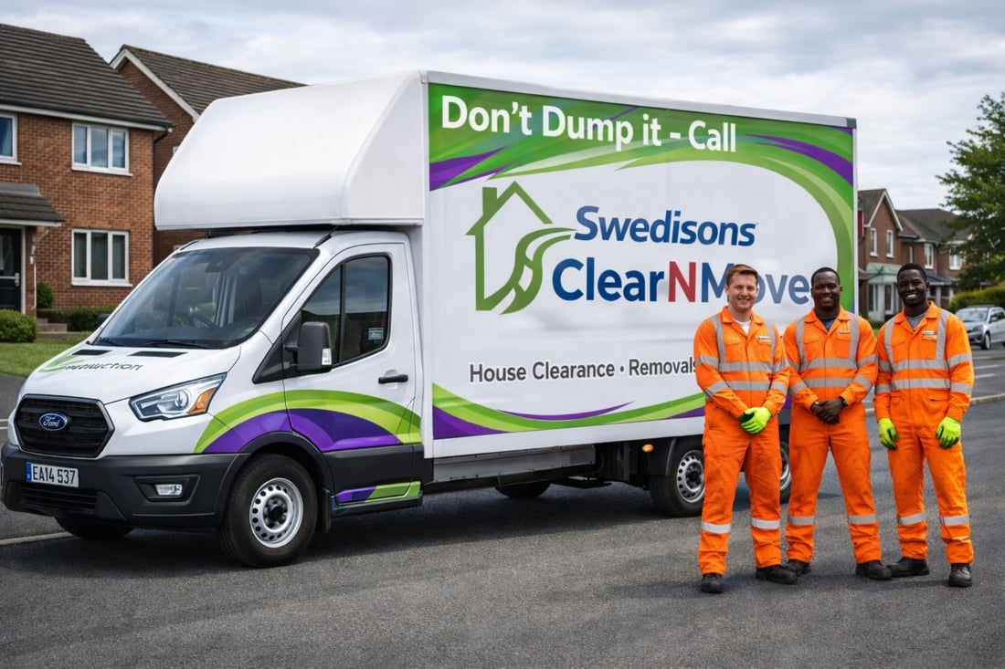 Main header - "Swedison Clear & Move"