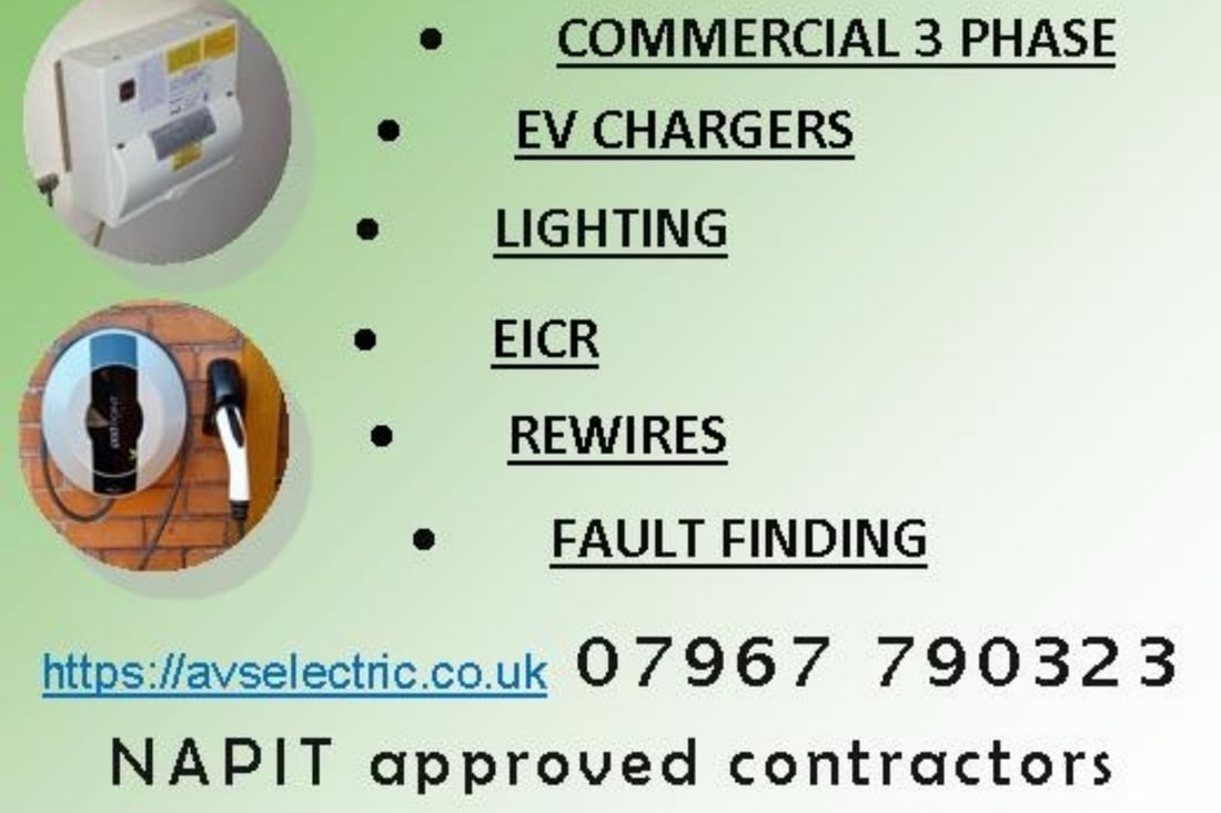 Main header - "Avs electrical"