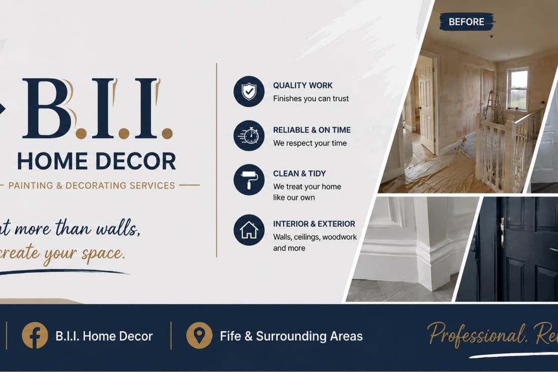 Main header - "B.I.I Decor"
