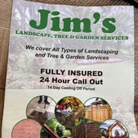 Main header - "Jim's Landscapes"