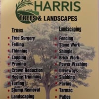 Main header - "Harris Tree & Landscapes"