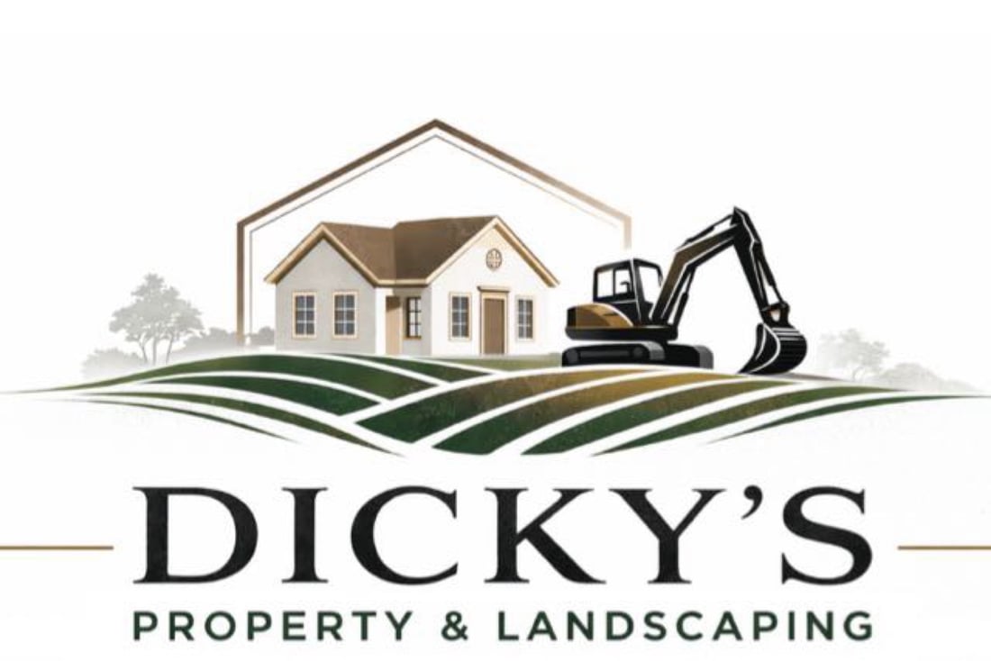 Main header - "Dickys Property and Landscaping"