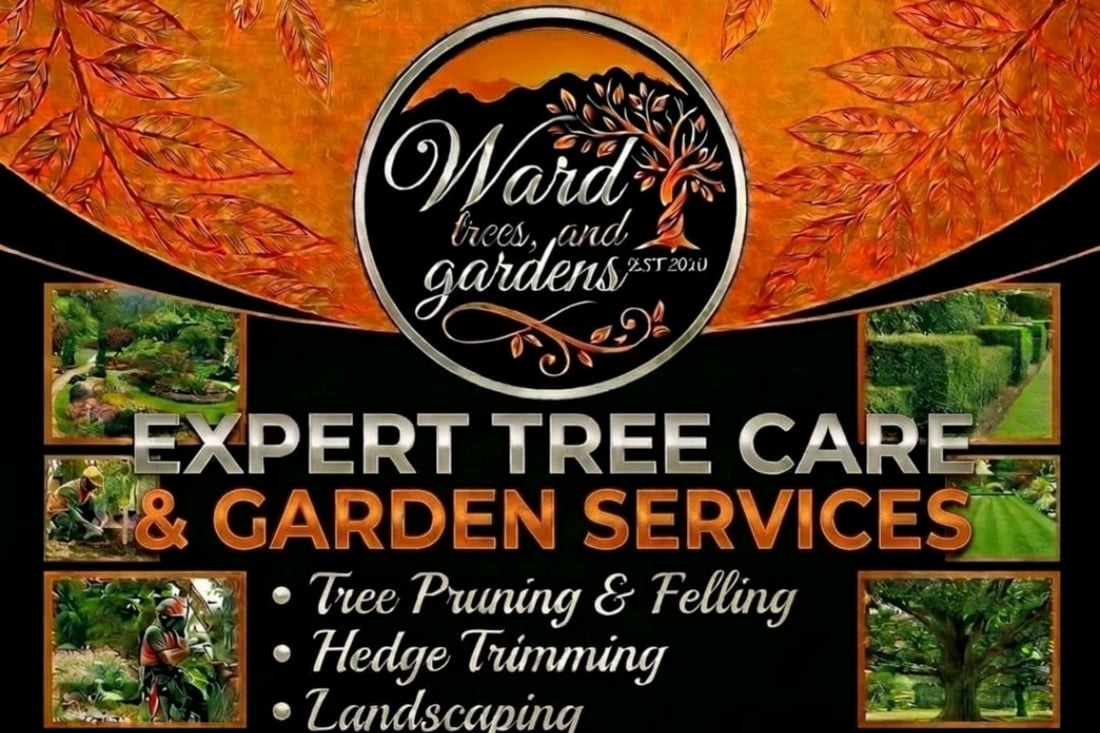 Main header - "Ward Tree & Gardens"