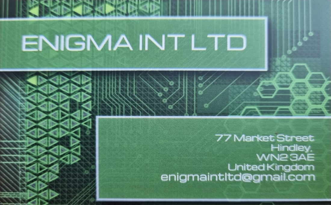 Main header - "ENIGMA INT LTD"