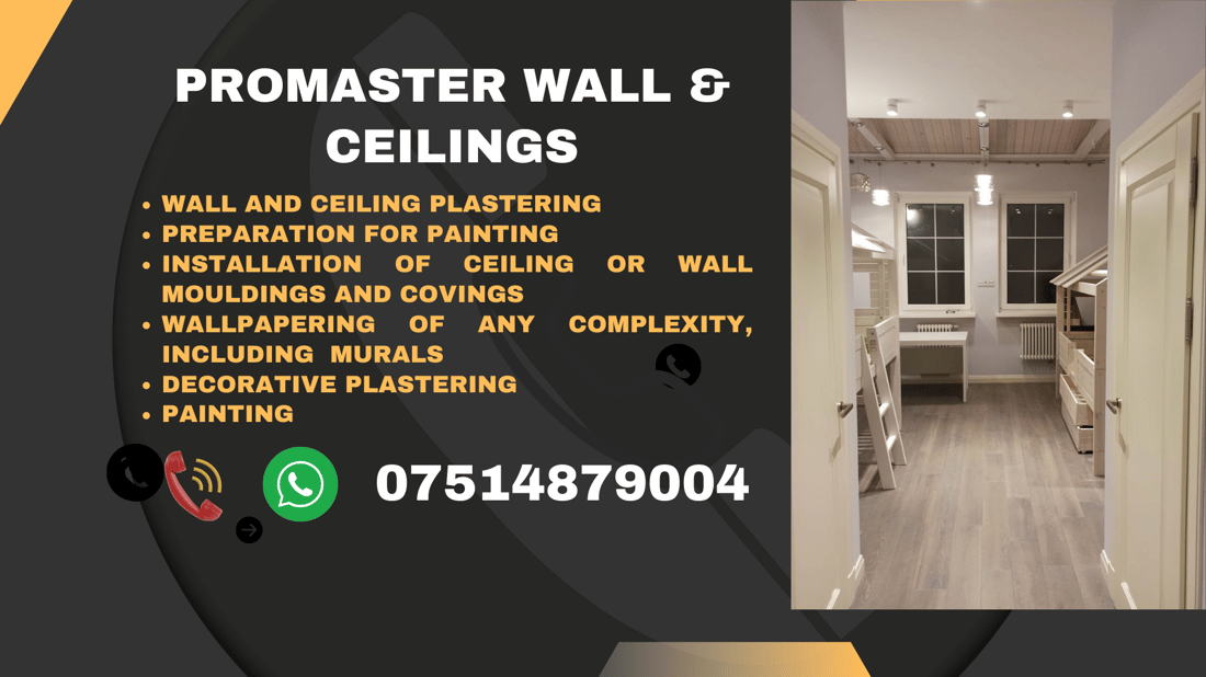 Main header - "ProMaster Walls & Ceilings"