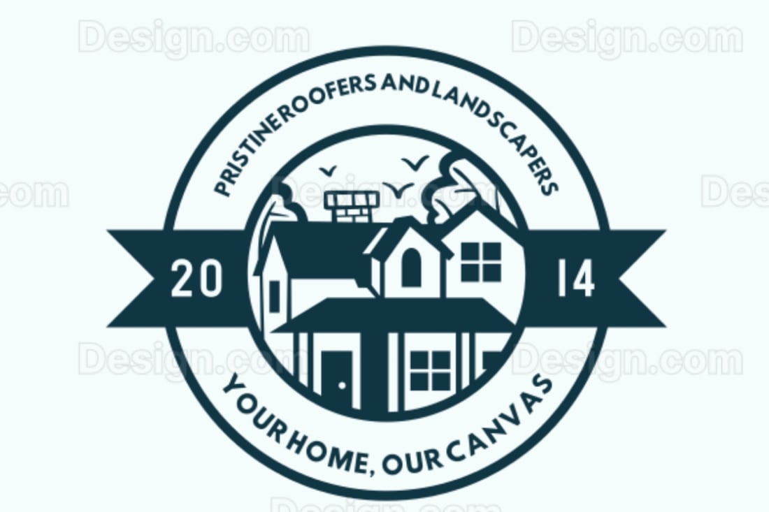 Main header - "Pristine Roofers & Landscapers"