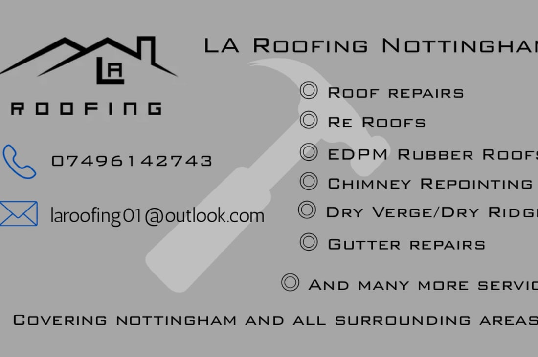Main header - "La roofing "