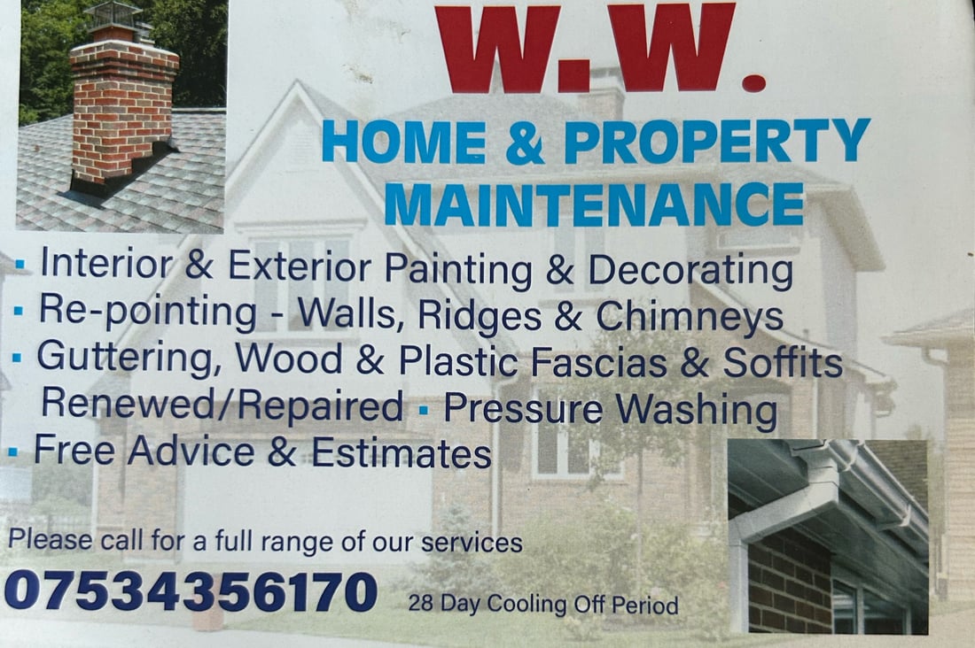 Main header - "WW Home & Property Maintenance"