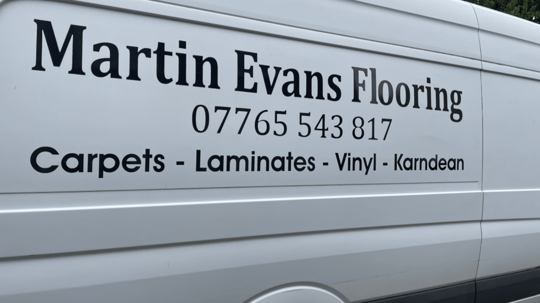 Main header - "Martin Evans Flooring"
