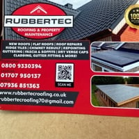 Main header - "Rubbertec Roofing"