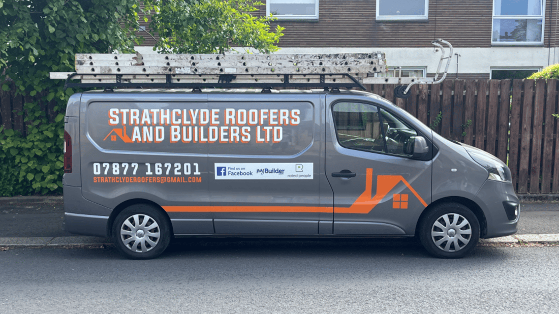 Main header - "Strathclyde Roofers and Builders Ltd"