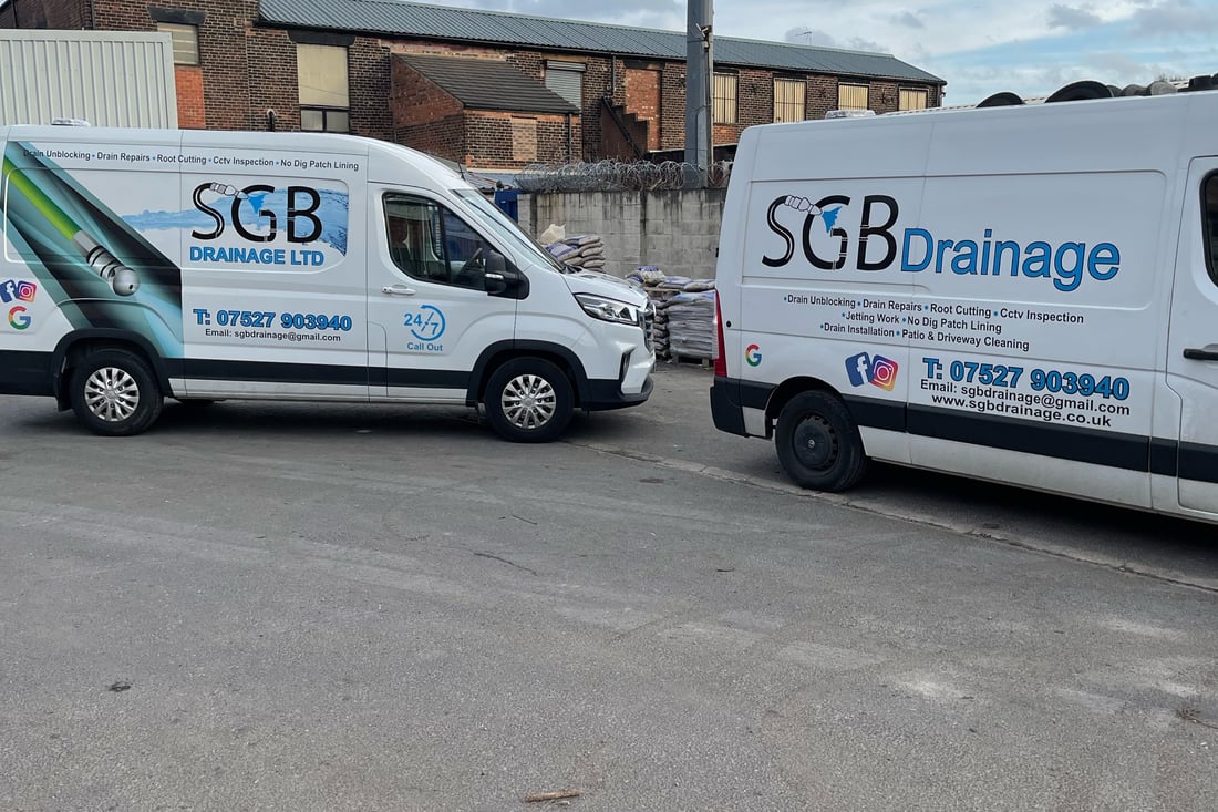 Main header - "SGB DRAINAGE"