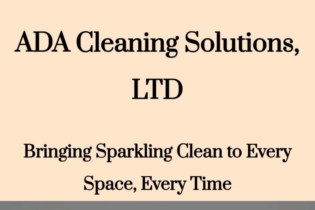 Main header - "ADA CLEANING SOLUTIONS LTD"