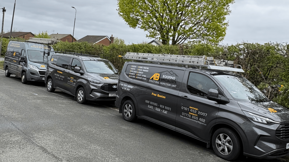 Main header - "A&B Roofing Specialists"