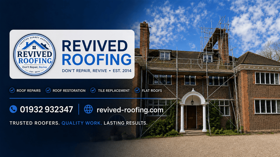 Main header - "Revived Roofing"