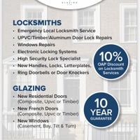 Main header - "Unhinged Locksmith & Glazing Ltd"