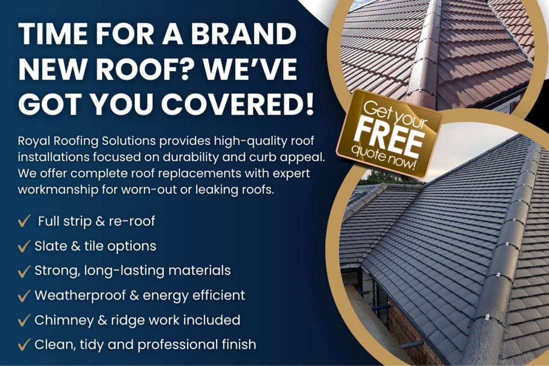 Main header - "Royal Roofing Solutions "