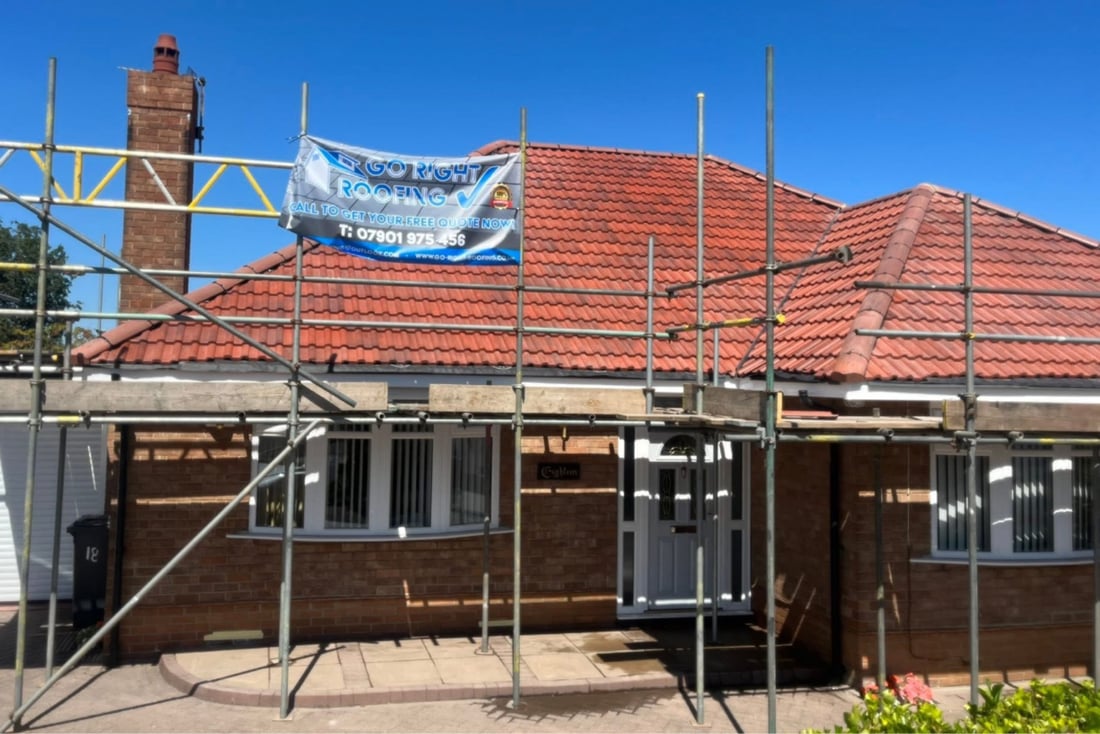 Main header - "Go Right Roofing"