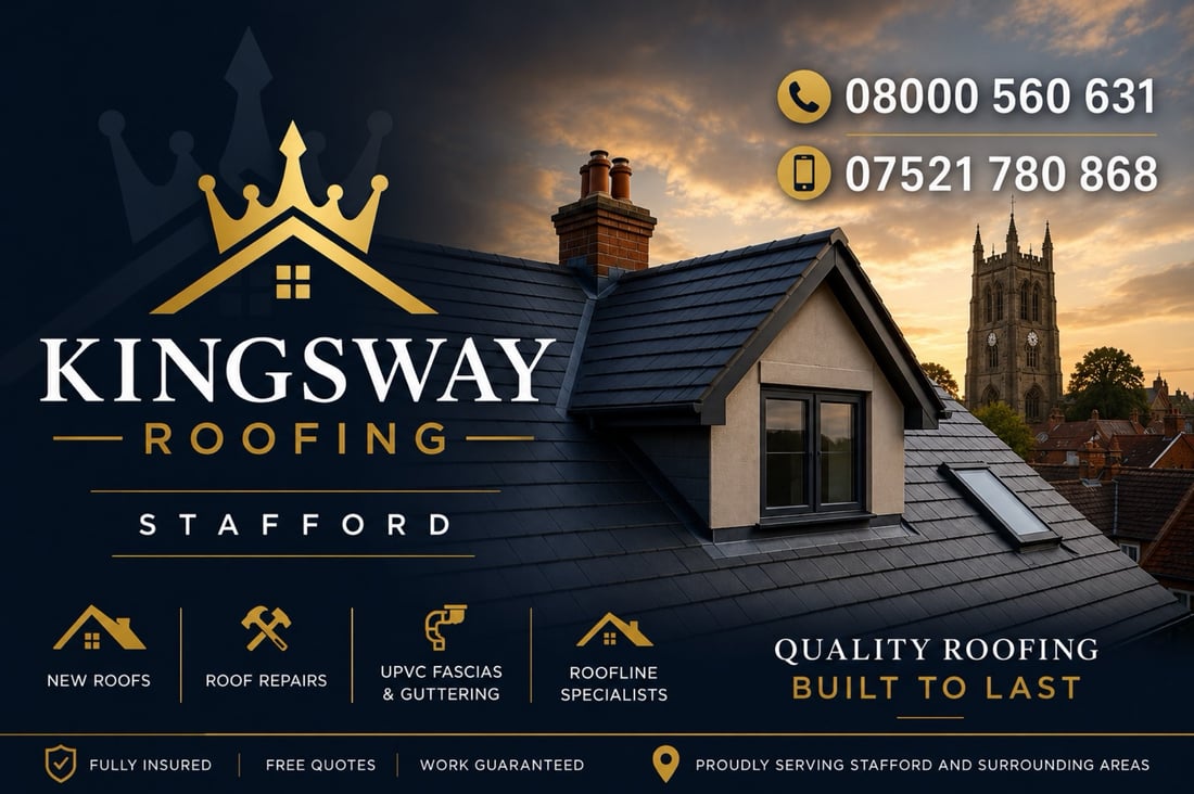Main header - "Kingsway Roofing"