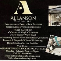 Main header - "allanson carpets"