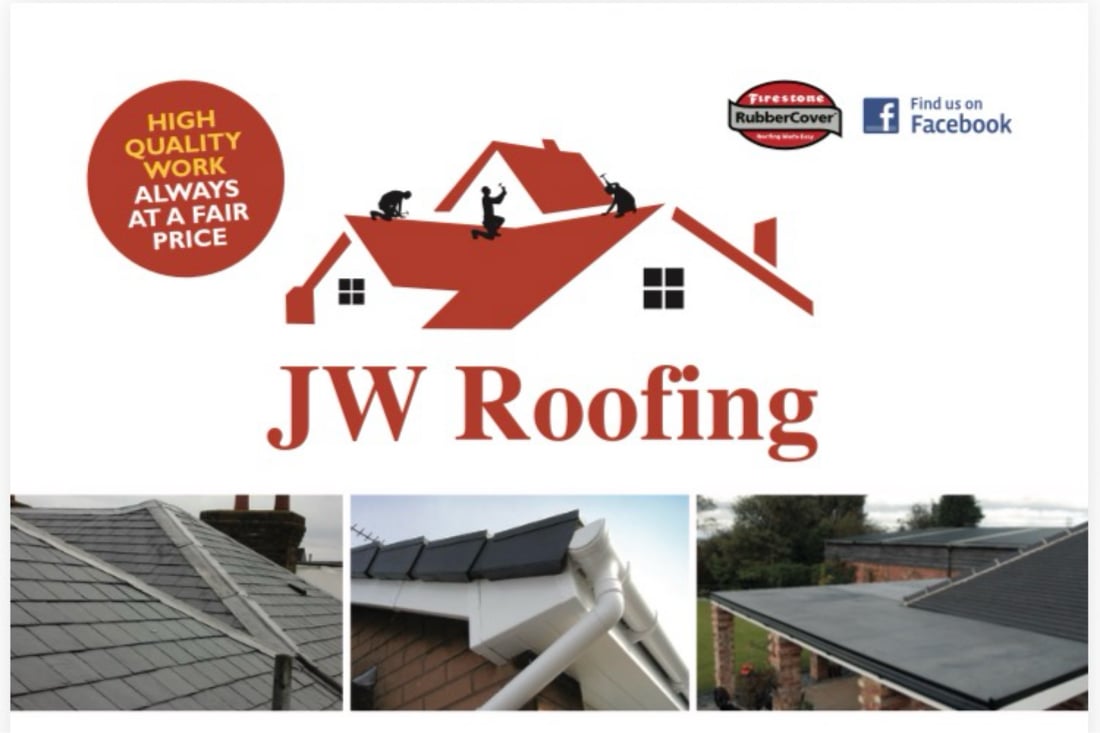 Main header - "JW Roofing "